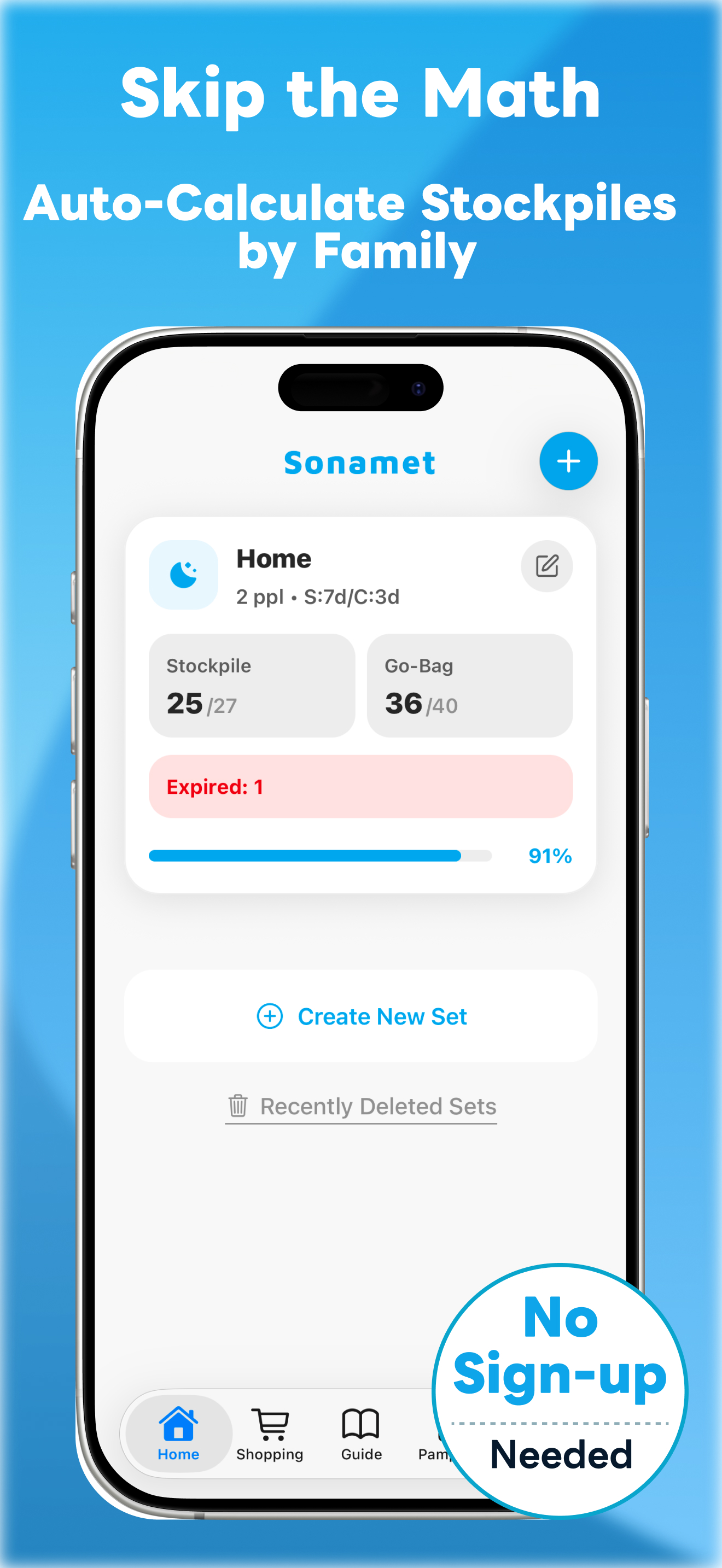 Sonamet App Screen 1